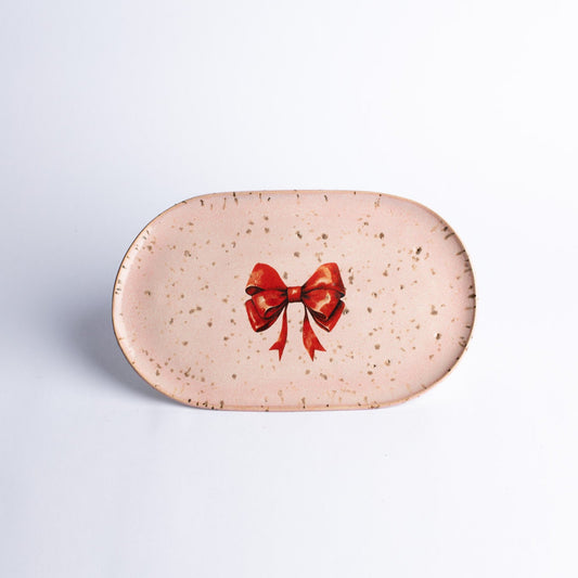 Prato Oval Boleado Laço